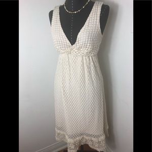Max Studio Plunging White Dress